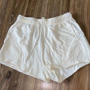 cream shorts